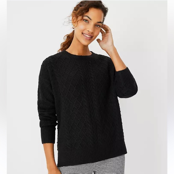 Ann Taylor - Cable Crew Sweater - Picture 1 of 3